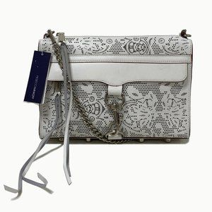 Rebecca Minkoff Mac White Perforated Crossbody